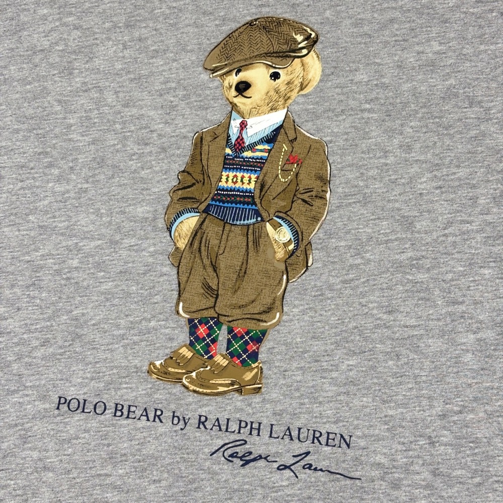 Polo by Ralph Lauren Heather Gray Bear Graphic Tee
